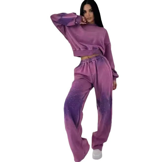 Hot Girl Sweater Trousers Suit Women