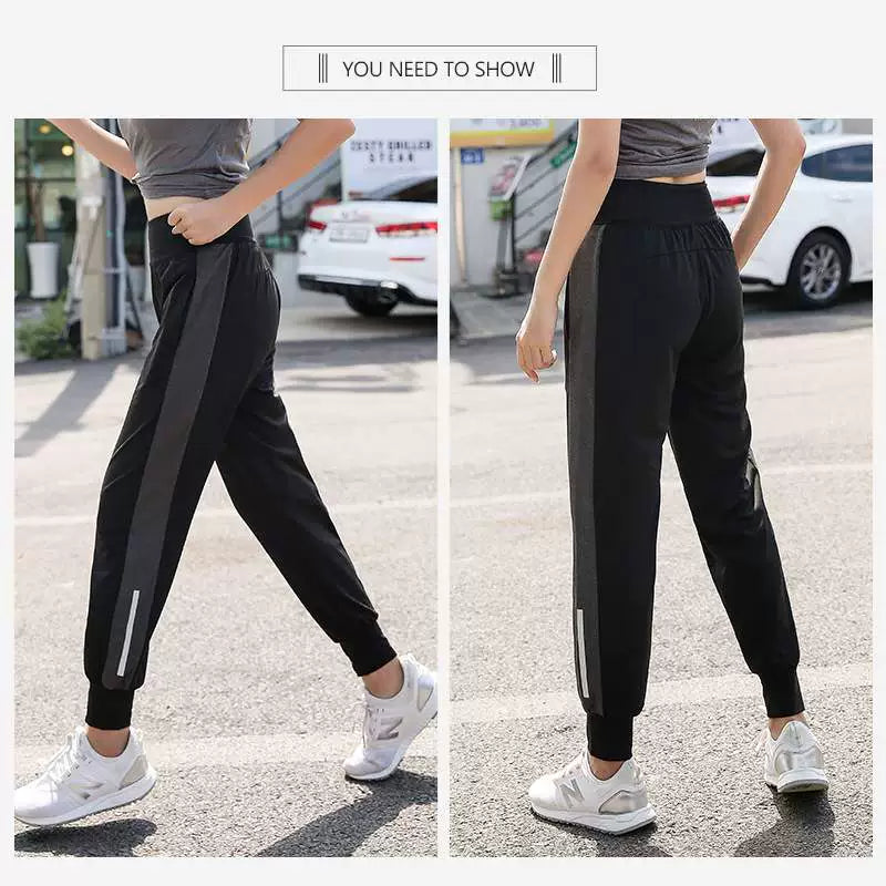 Plus Size Sports Pants Female Fall Chubby Girl Gym Loose Breathable Running Yoga Pants Leg Shaping Harem Slimming Trousers