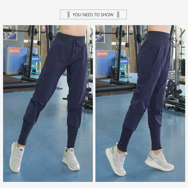 Pantalones de Yoga de talla grande para mujer, pantalones bombachos holgados para correr, pantalones de Fitness para hermana gorda, pantalones de entrenamiento de cintura alta