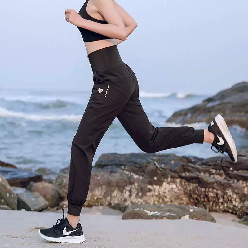 Pantalones de yoga de cintura alta para mujer, de talla grande, para primavera y verano, informales, para Fitness, para correr por la mañana, 100,00 kg, sueltos