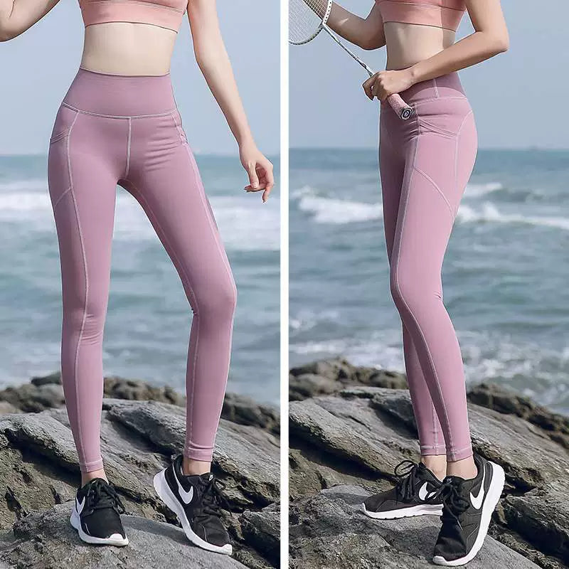 Fitness Pants Women's Summer Plus Size Plus Size Ladies Hip Line Fitness Pants Color Yoga Pants Female Online Influencer Yoga Pants Women Can Wear outside