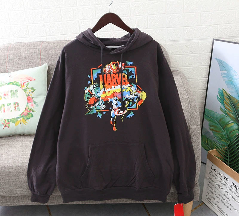 Export USA Extra-Large All-Match Casual Hooded Printed Pullover