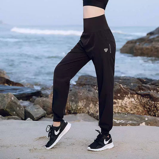 Pantalones de yoga de cintura alta para mujer, de talla grande, para primavera y verano, informales, para Fitness, para correr por la mañana, 100,00 kg, sueltos