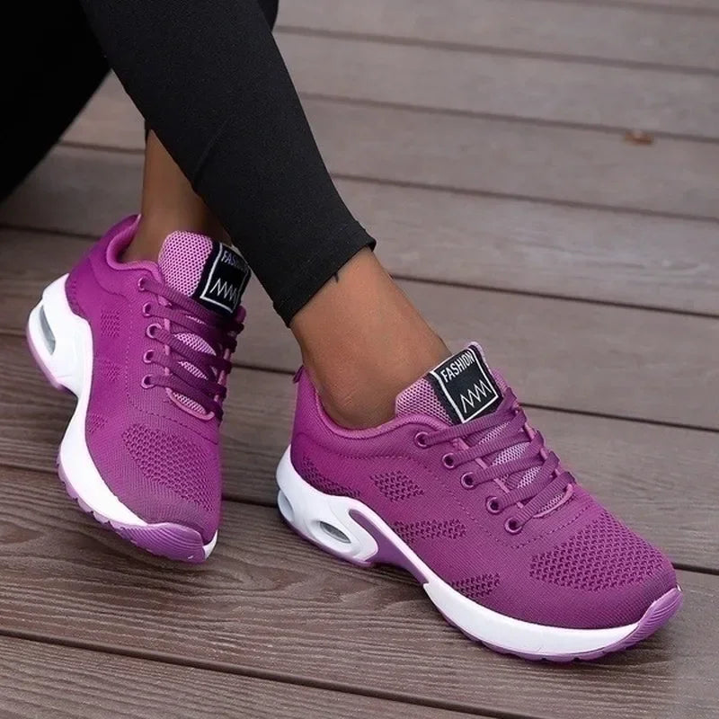 Zapatos para correr para mujer, zapatos informales transpirables para exteriores, ligeros, Tenis blancos, zapatos deportivos, zapatillas informales para caminar para mujer