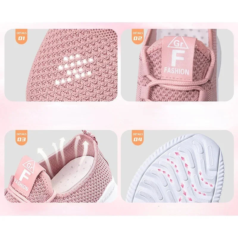 Baskets décontractées pour femmes, chaussures d'été confortables et respirantes à plateforme, à la mode, polyvalentes, à lacets, 2023