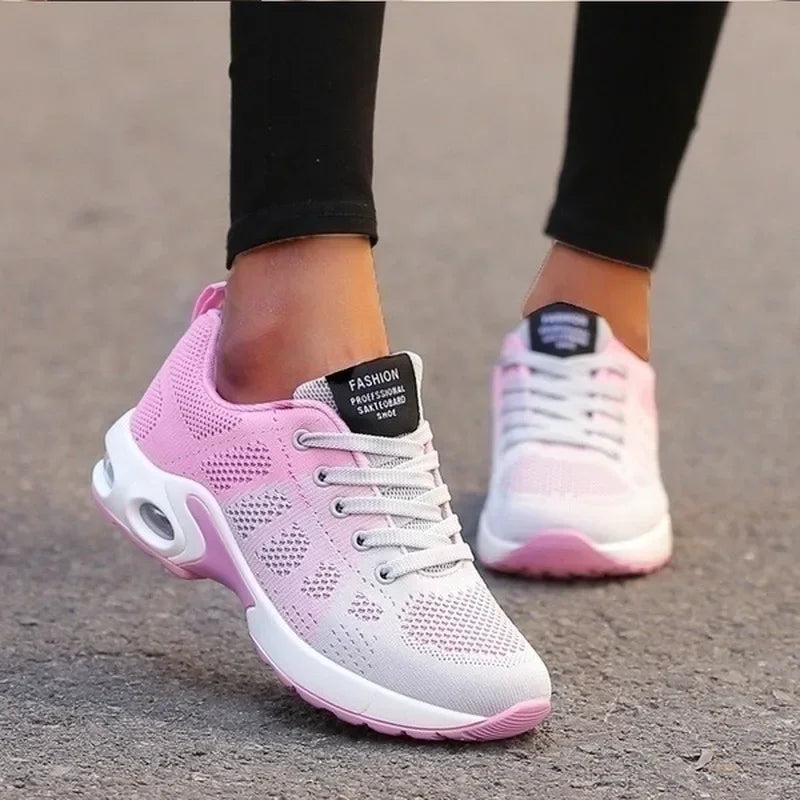 Zapatos para correr para mujer, zapatos informales transpirables para exteriores, ligeros, Tenis blancos, zapatos deportivos, zapatillas informales para caminar para mujer