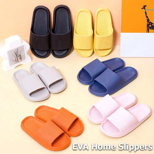 Men's Women's Slippers Fashio Light EVA Soft Home Sole Slipper Bathroom Anti-Slip Casual Indoor Slipper Beach Sandal Flip-Flops