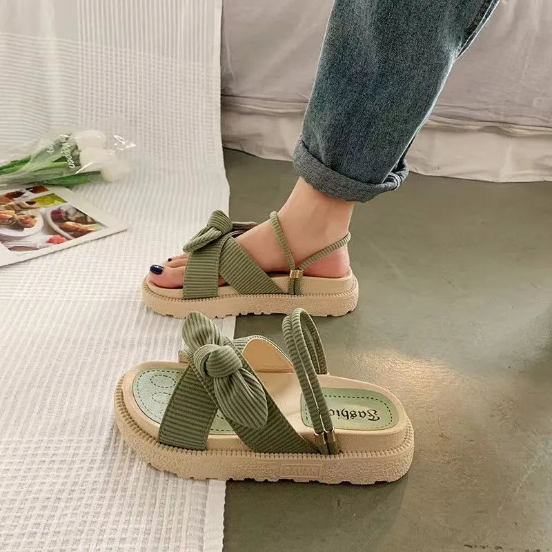 Sandias De Tacon – chaussures d'été pour femmes, Style féerique, mode améliorée, plate-forme pour étudiantes, chaussures plates romaines, tendance 2023