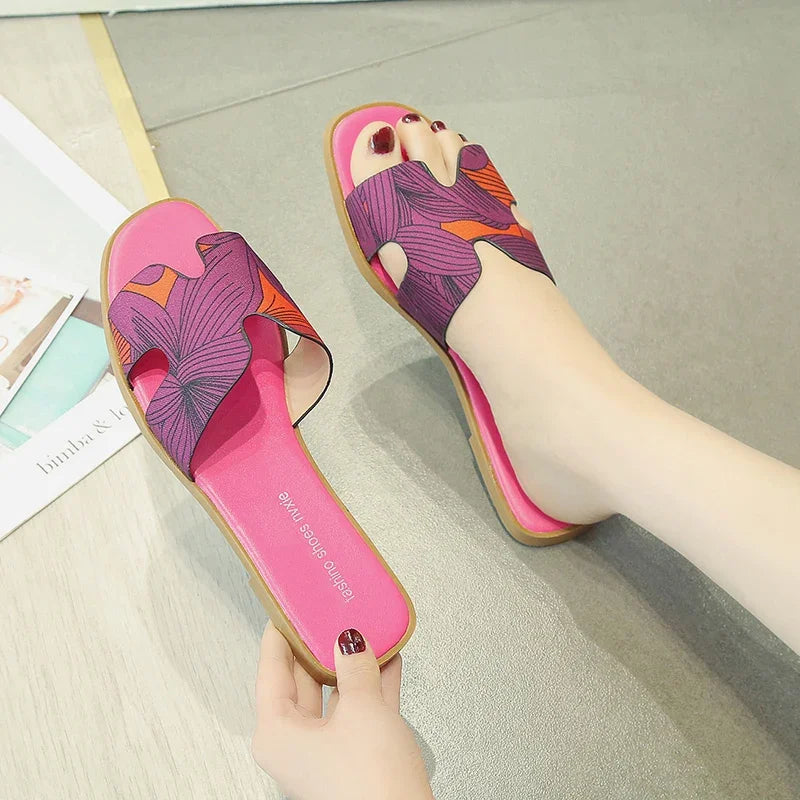 Ladies Slides Shoes Designer Slippers Sandals for Women Summer Fashion Sandals Luxury Flat Slippers Women Zapatos De Mujer