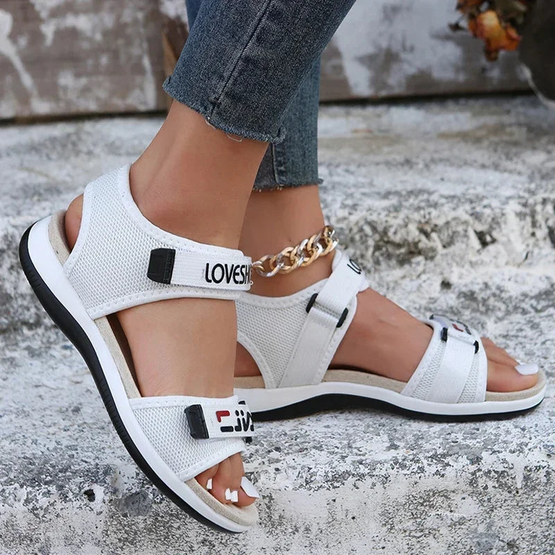 Flats Women Sport Sandals Summer Casual Shoes 2023 New Fashion Slippers Mesh Walking Running Beach Shoes Trend Femme Zapatos