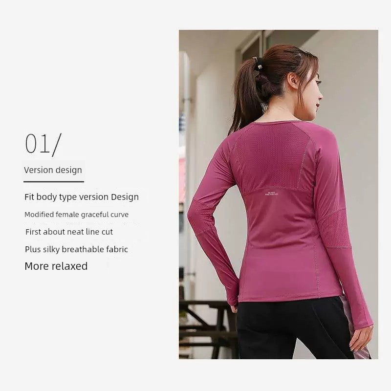 Ropa de Yoga de otoño de talla grande para mujer, chica regordeta, gimnasio, ropa de secado rápido, traje para correr, traje deportivo de manga larga Suelto de 100,00 kg