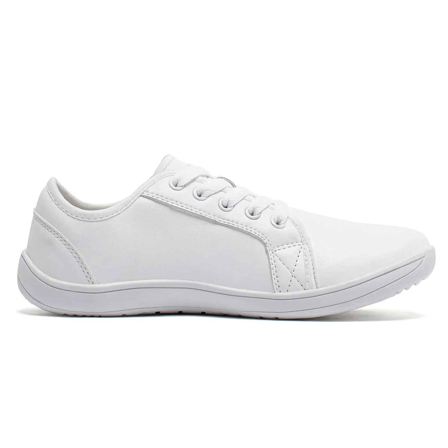 HOBIBEAR Zapatos Minimalistas Mujer Punta Ancha Descalzo Zero Drop Zapatos Cuero Moda Zapatillas