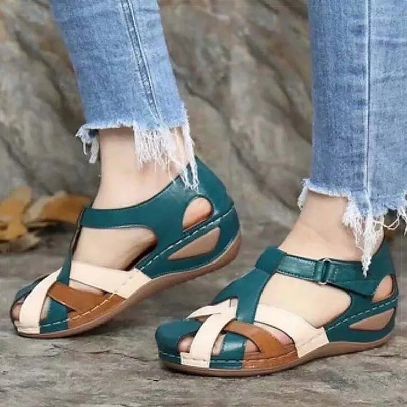 Women Sandals Soft Summer Shoes For Women Low Heels Sandals Summer Elegant Woman Heeled Shoes Lightweight Heel Footwear Women's