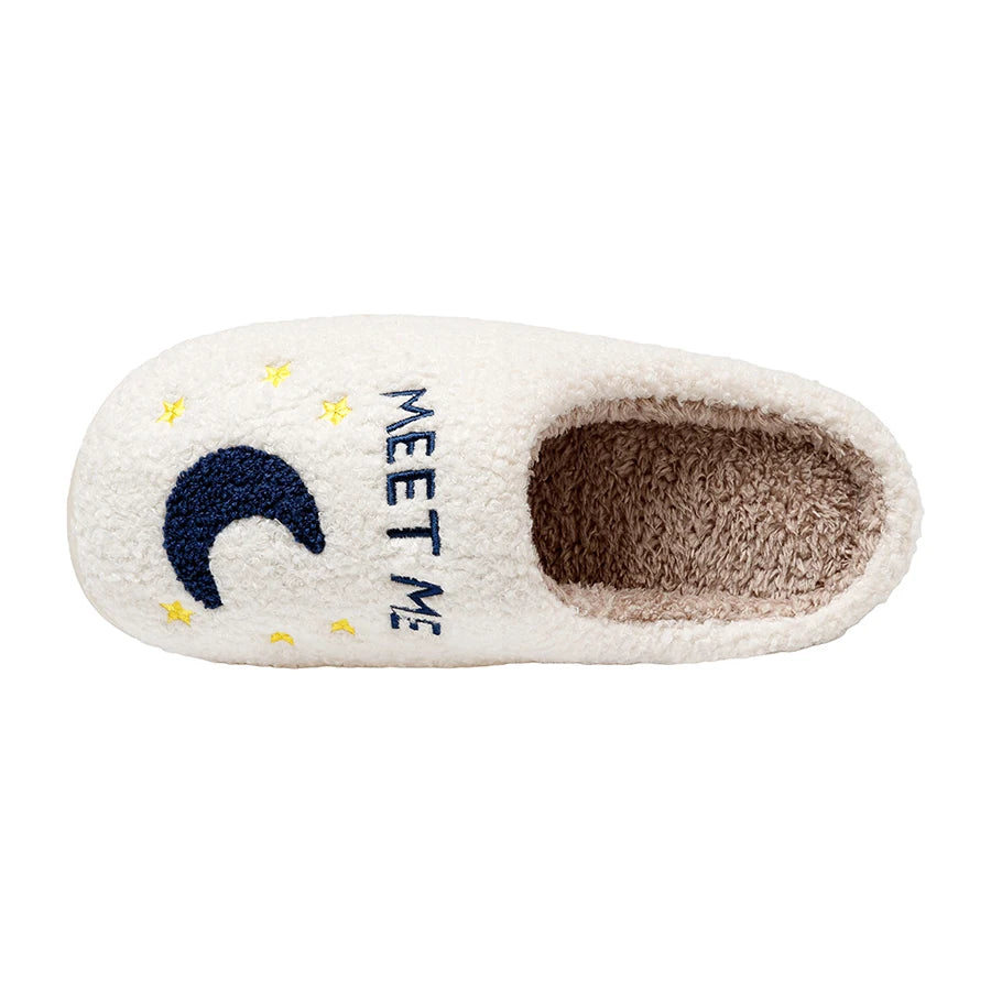 Meet Me At Midnight Slippers Taylor Style Cozy Comfortable Embroidered Slides Soft TS Swifties Music Tour Houseshoes