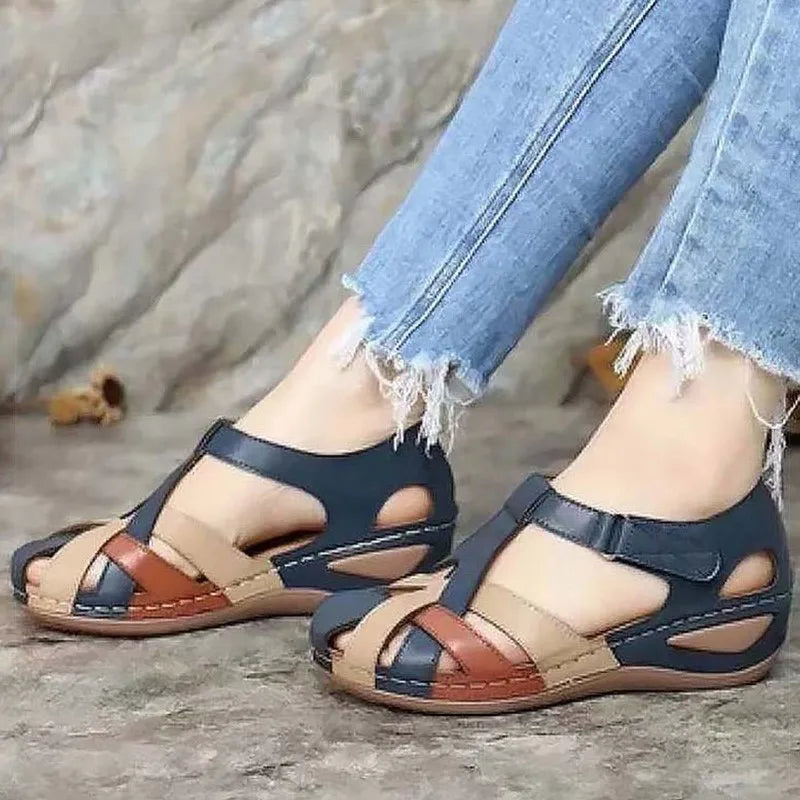 Women Sandals Soft Summer Shoes For Women Low Heels Sandals Summer Elegant Woman Heeled Shoes Lightweight Heel Footwear Women's