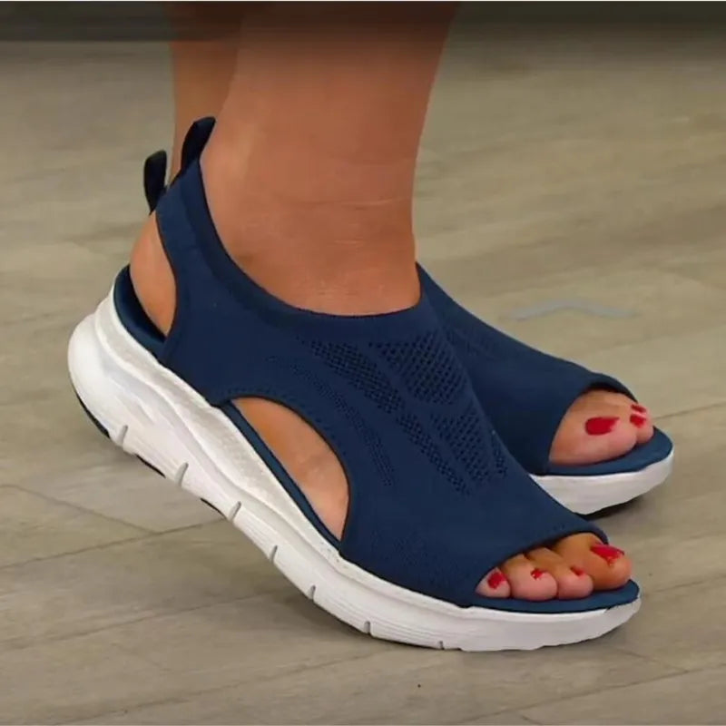 Zapatos de mujer, sandalias deportivas informales cómodas de verano 2024, sandalias de cuña de playa para mujer, sandalias de plataforma para mujer, sandalias romanas de talla grande