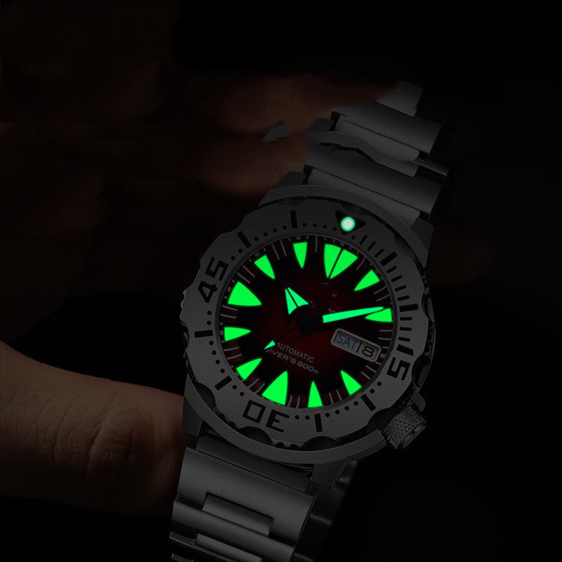 Men's Fashion Stainless Steel Luminous Waterproof Mechanical Watch