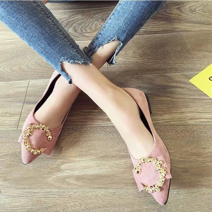 All-match Shallow Mouth Pointed Flat Shoes