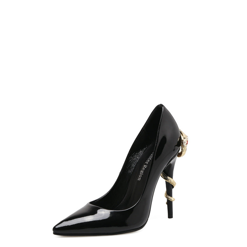 Cobra Heel - Talons hauts pointus en cuir verni