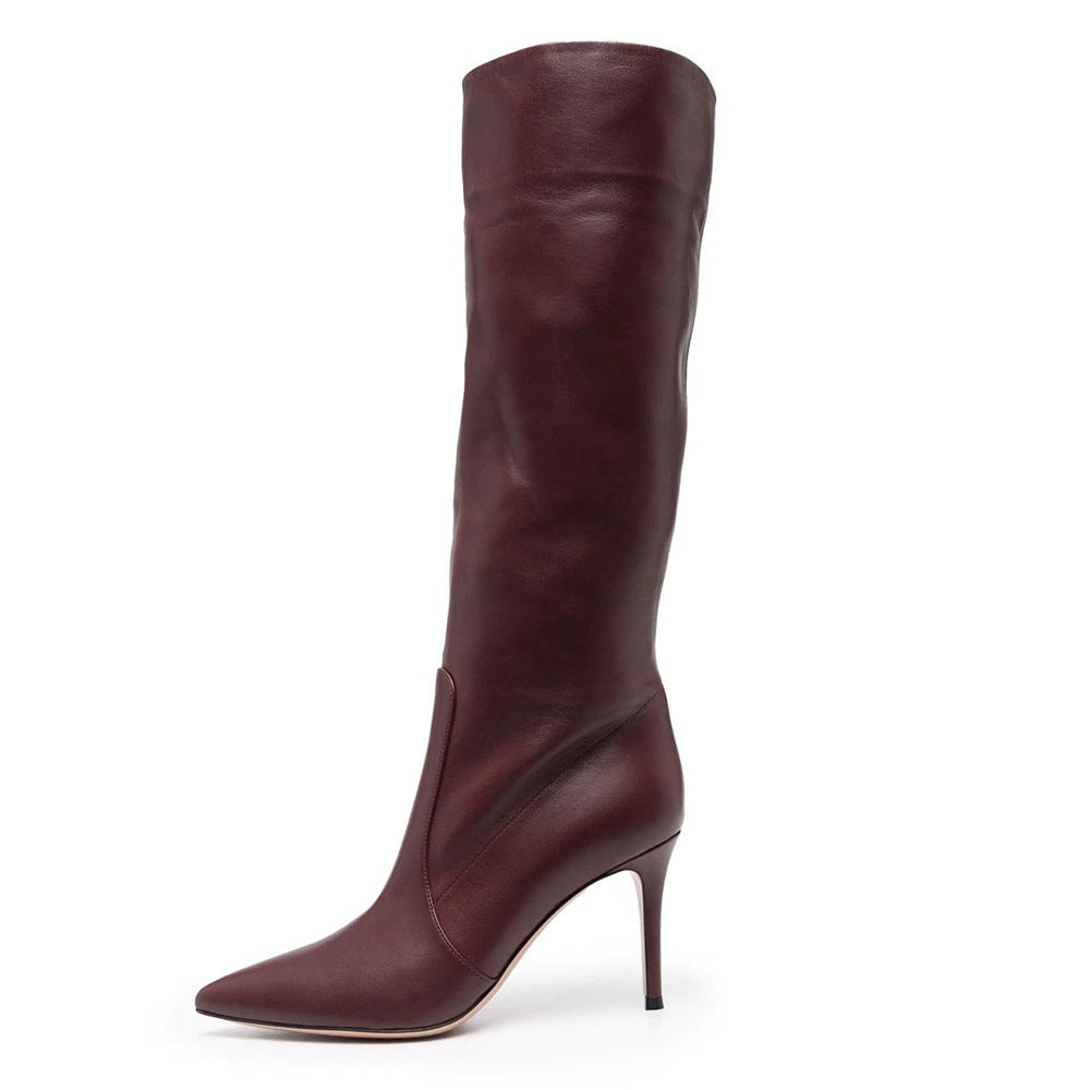 Winter Plus Size Pointed Toe Knee-length Boots