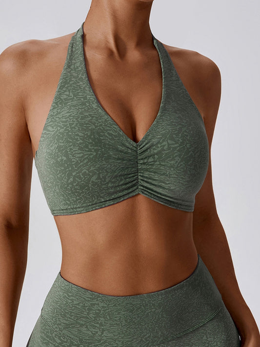 Soutien-gorge de sport sans manches à col licou