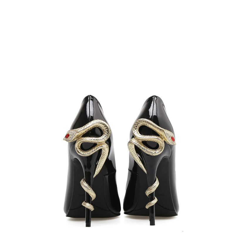 Cobra Heel - Talons hauts pointus en cuir verni