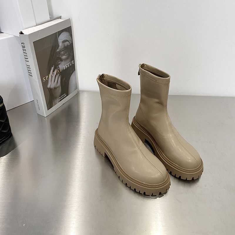 Bottes Martin à semelles épaisses et chaudes pour femmes