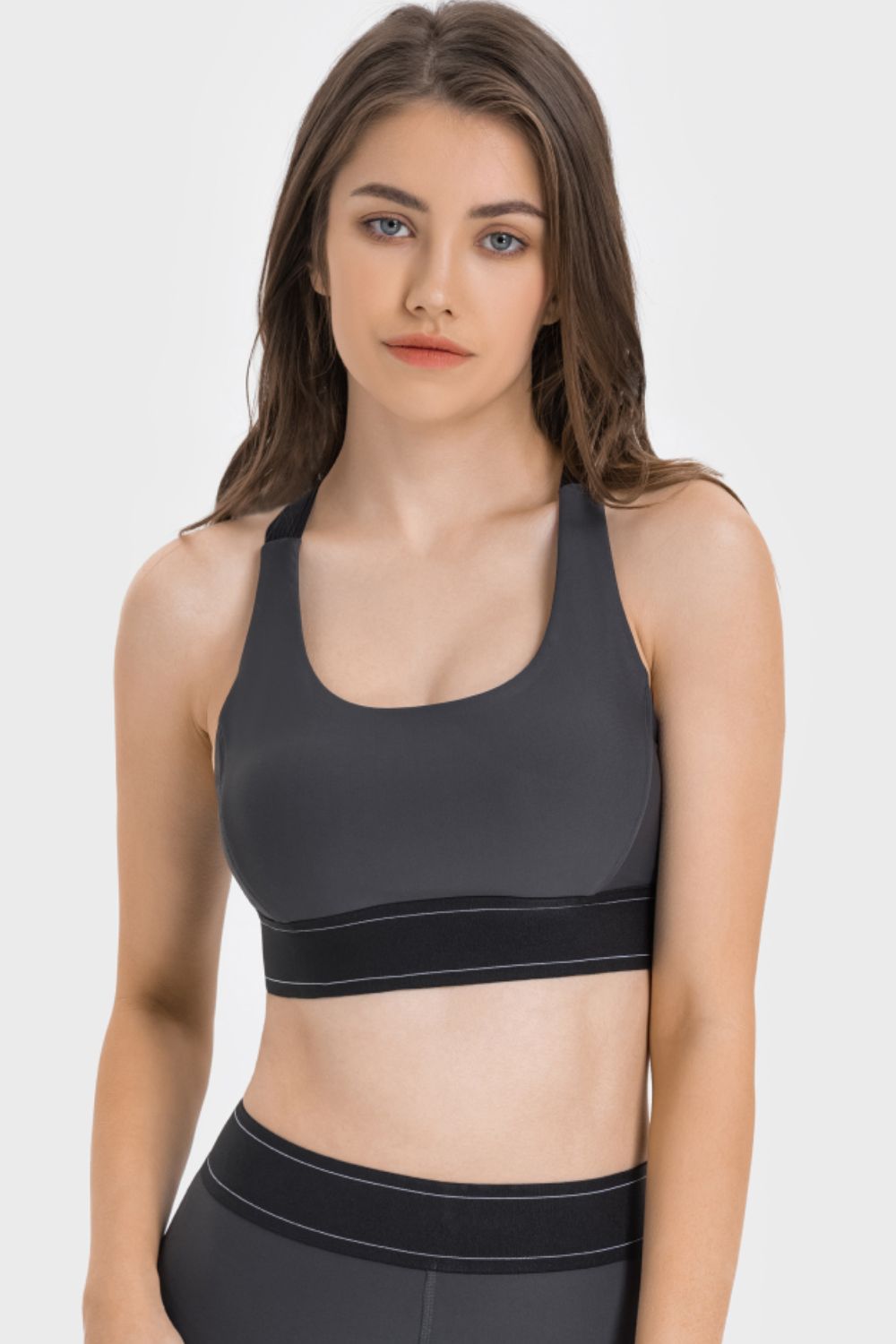 Soutien-gorge de sport contrasté