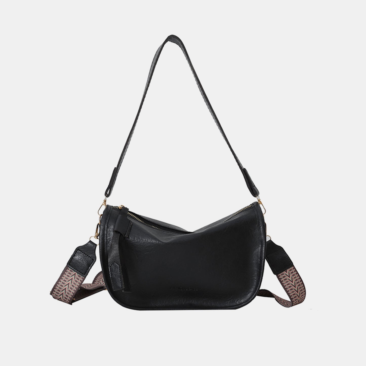 Bolso de hombro con doble correa de cuero PU