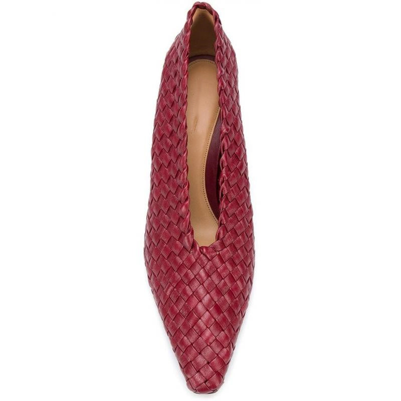 Cowhide Woven Single Shoes Are Breathable