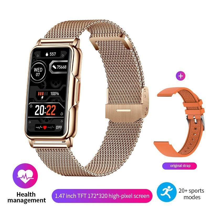 Pulsera deportiva inteligente para exteriores, reloj multifuncional de monitoreo de salud para mujer