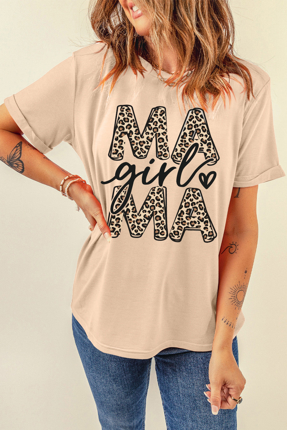 MAMA GIRL Camiseta Manga Corta Cuello Redondo