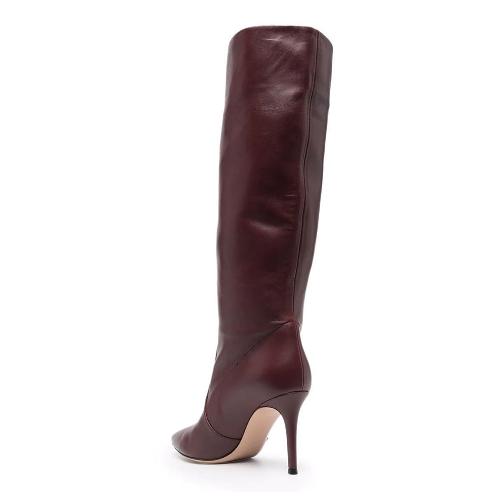 Winter Plus Size Pointed Toe Knee-length Boots