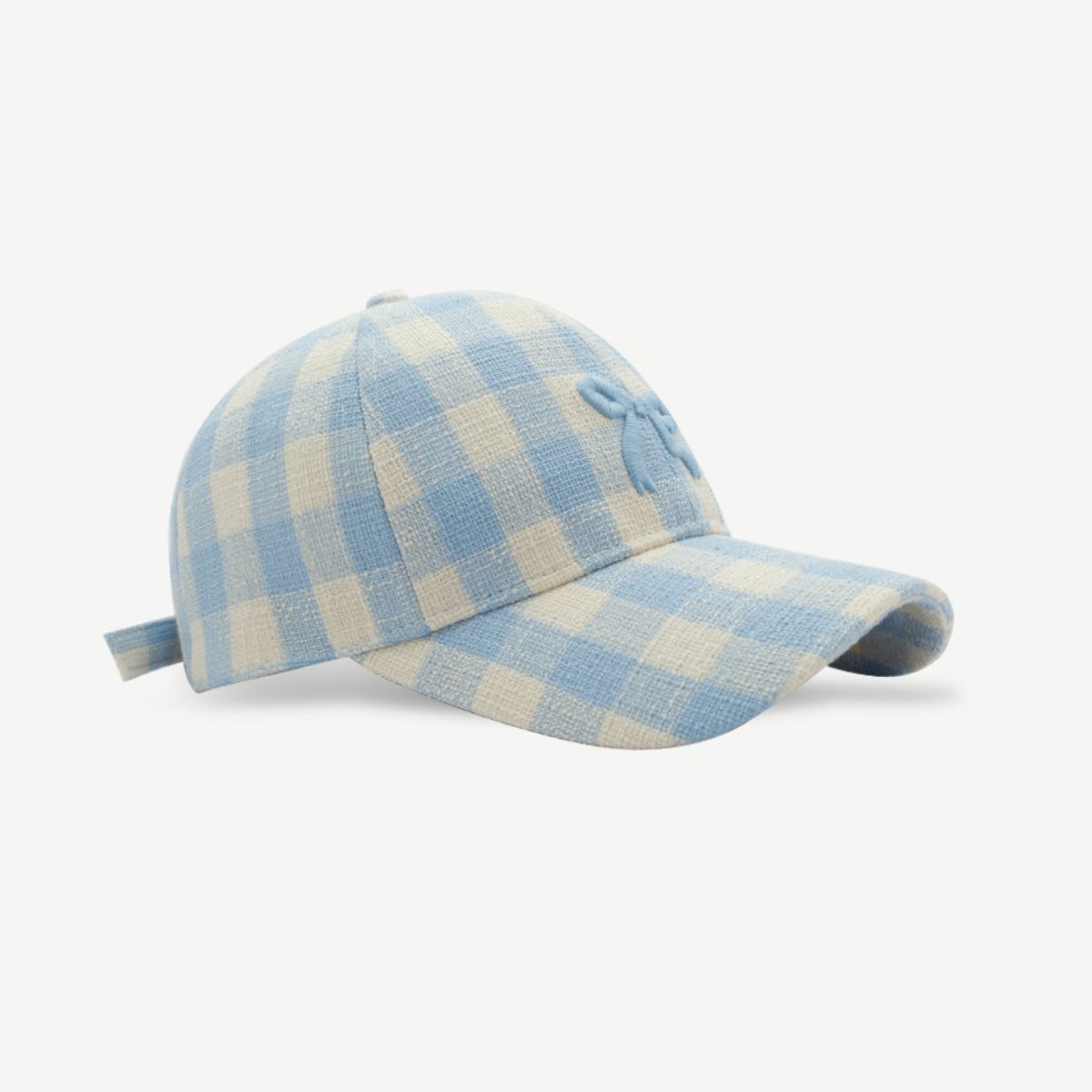 Gorra de béisbol de algodón con estampado de lazo