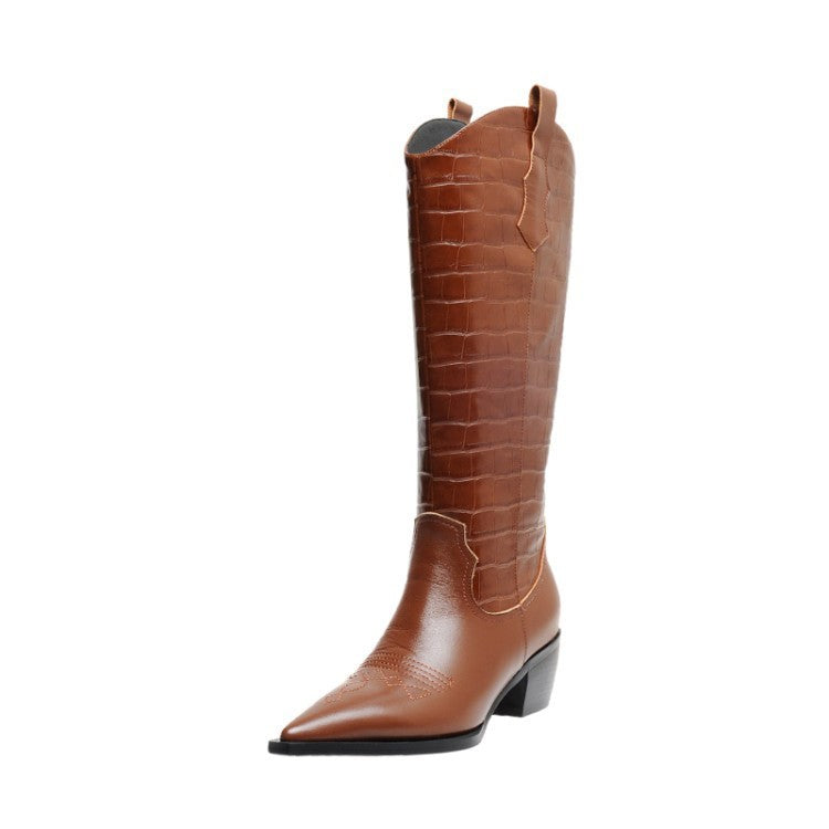 High Top Martin Boots All-match Lattice Riding Boots Women's Boots