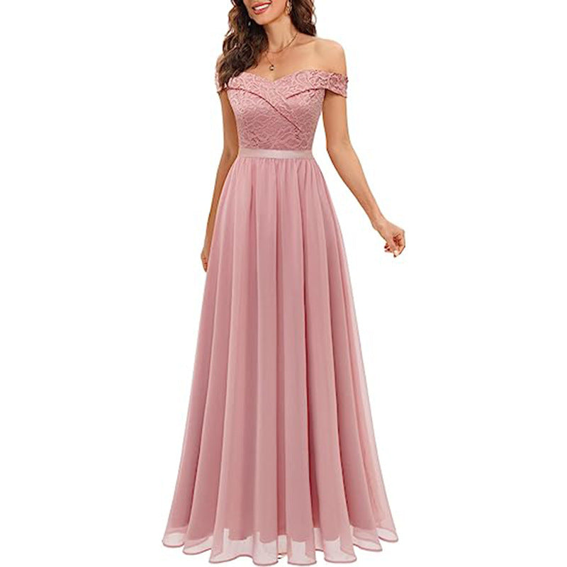 Light Luxury Minority High-end Temperament Long Host Evening Dress