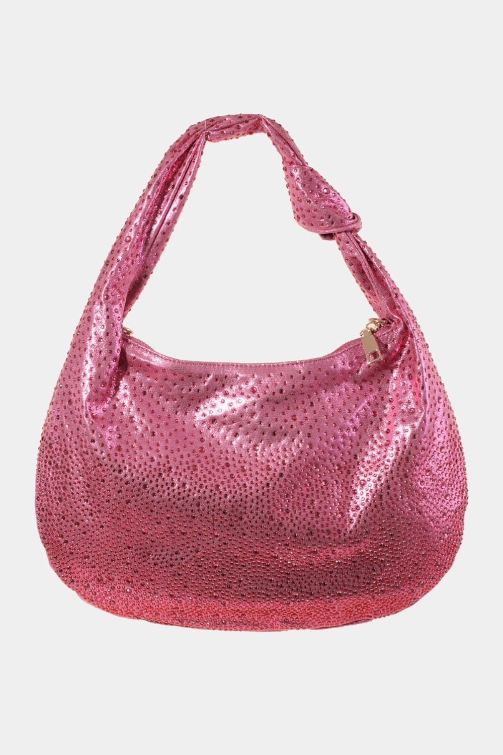 Bolso de mano con tachuelas y diamantes de imitación Fame