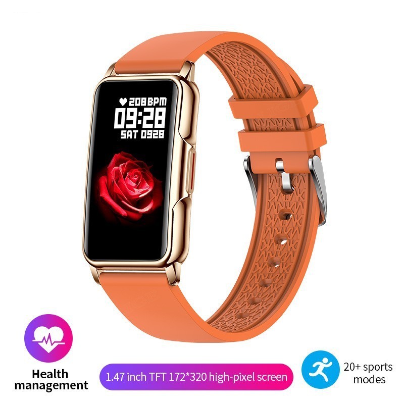 Pulsera deportiva inteligente para exteriores, reloj multifuncional de monitoreo de salud para mujer