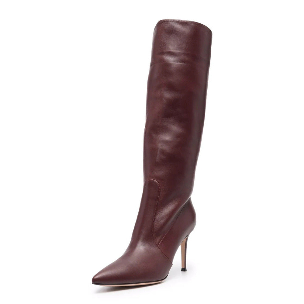 Winter Plus Size Pointed Toe Knee-length Boots